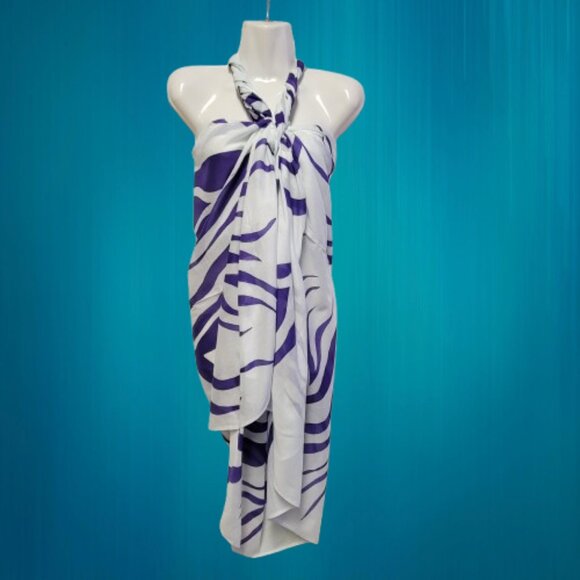 Cover-Ups Swimsuit Cover Ups, Beachwear Wraps, Halter or Strapless Wrap Dress - Picture 2 of 7